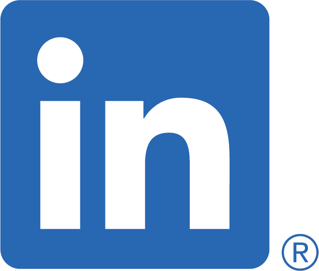 Blue LinkedIn icon